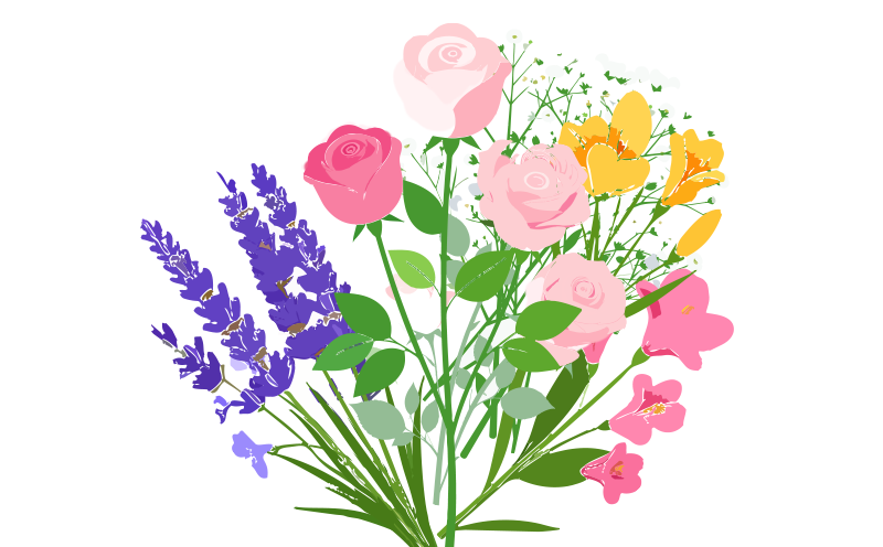 設問イメージ（イラスト・花）